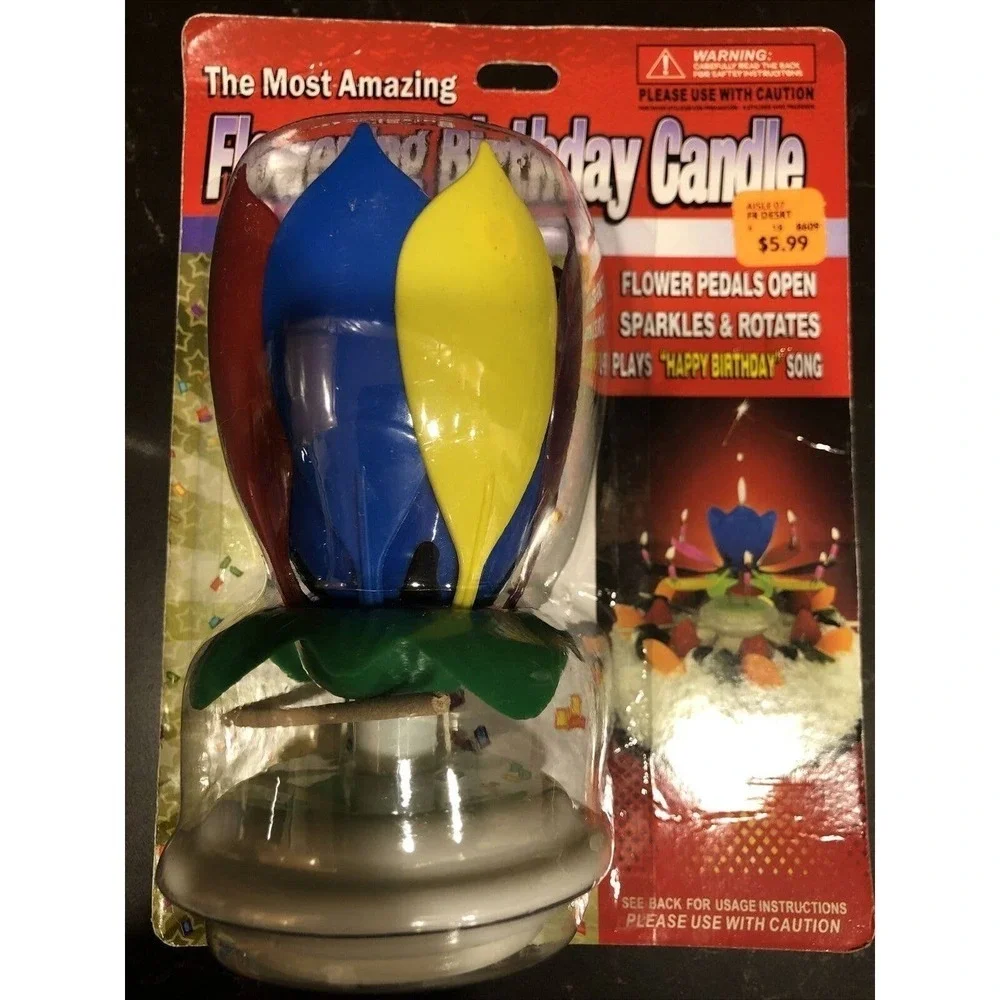 Vtg‎ Happy Birthday Candle Musical The Most Amazing Flowering Cake Topper Party
